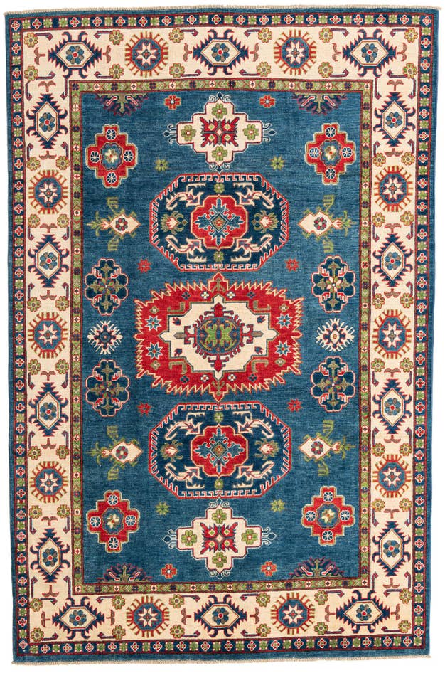 Detail image of 6' 1 x 9' Hand Knotted Kazak Rug