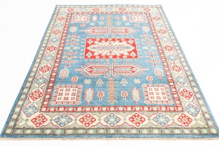 Detail image of 4' 10 x 6' 9 Hand Knotted Kazak Rug