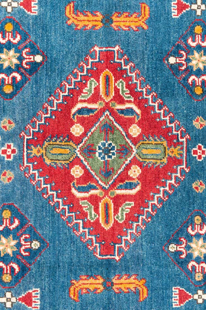 4' 1 x 6' 2 Hand Knotted Kazak Rug