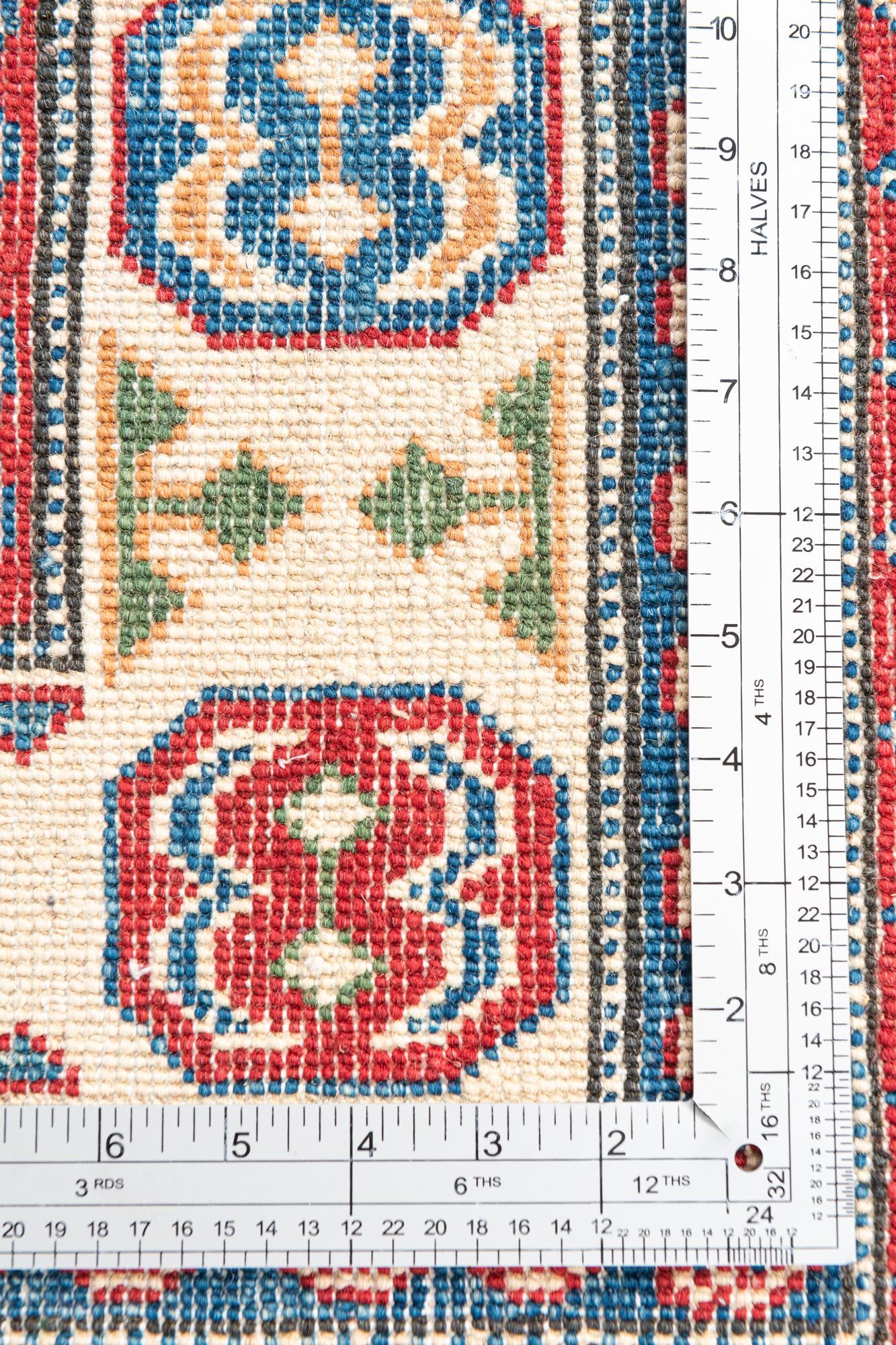 4' 1 x 6' 2 Hand Knotted Kazak Rug