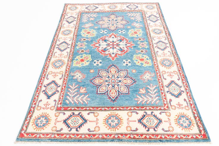 Detail image of 4' 1 x 6' 6 Hand Knotted Kazak Rug