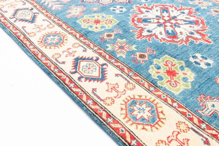 Detail image of 4' 1 x 6' 6 Hand Knotted Kazak Rug