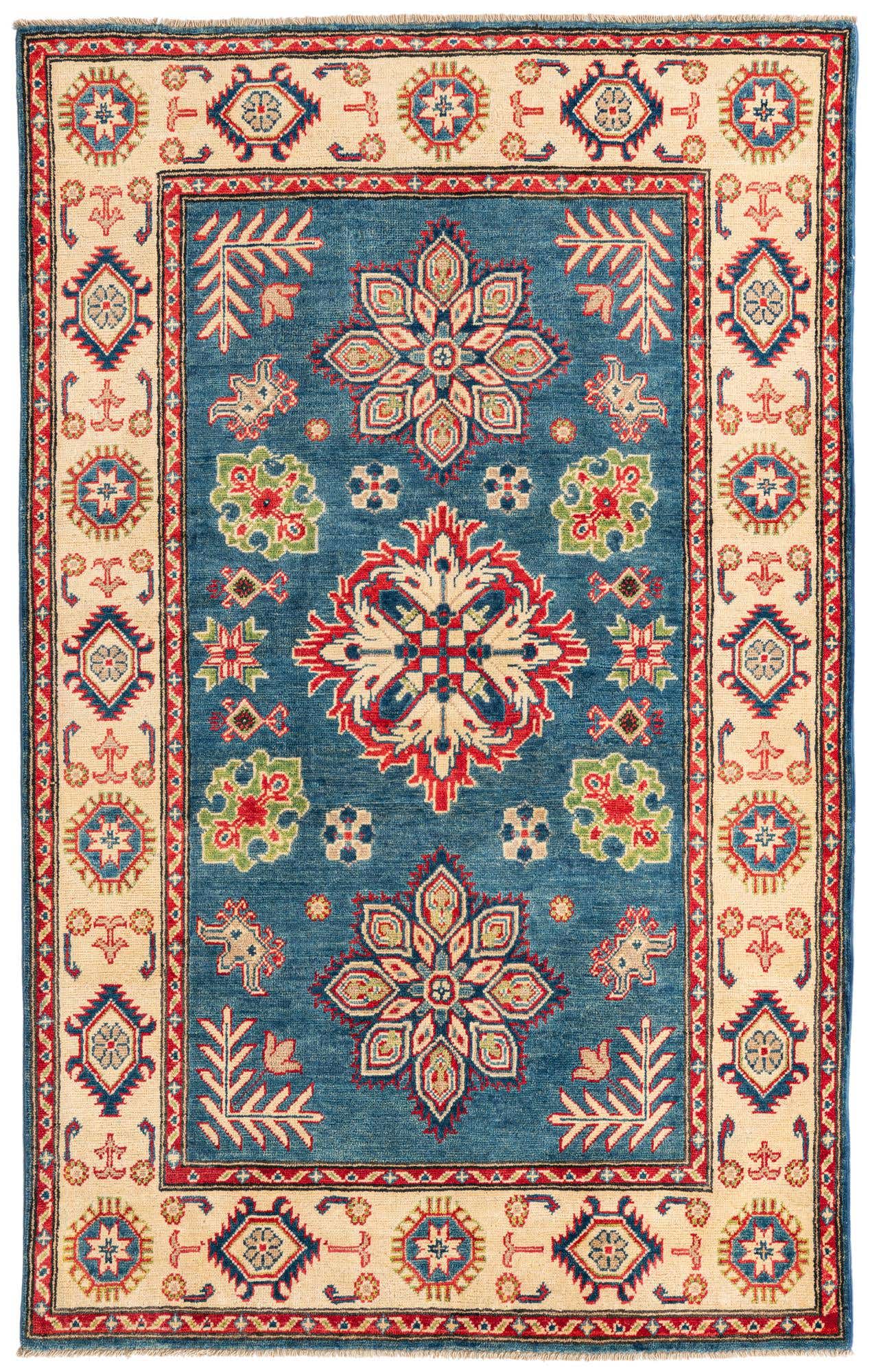 4' 1 x 6' 6 Hand Knotted Kazak Rug