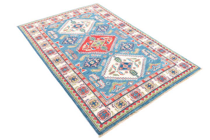 4' x 6' 1 Hand Knotted Kazak Rug