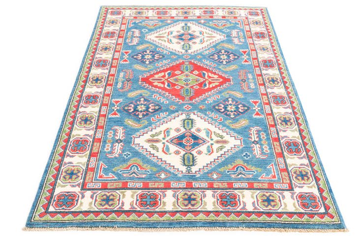 Detail image of 4' x 6' 1 Hand Knotted Kazak Rug