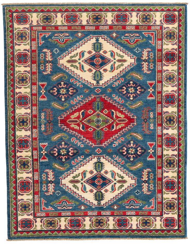 Detail image of 4' x 6' 1 Hand Knotted Kazak Rug