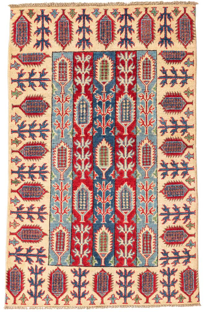 3' 2 x 5' 1 Hand Knotted Kazak Rug