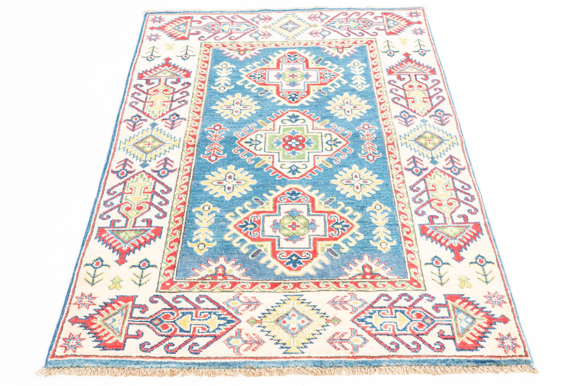 3' 3 x 4' 10 Hand Knotted Kazak Rug