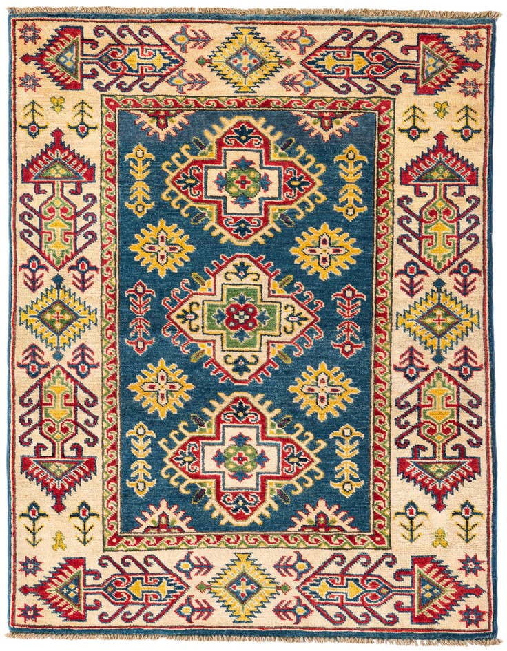 Detail image of 3' 3 x 4' 10 Hand Knotted Kazak Rug