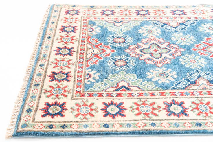 Detail image of 2' 7 x 4' 6 Hand Knotted Kazak Rug
