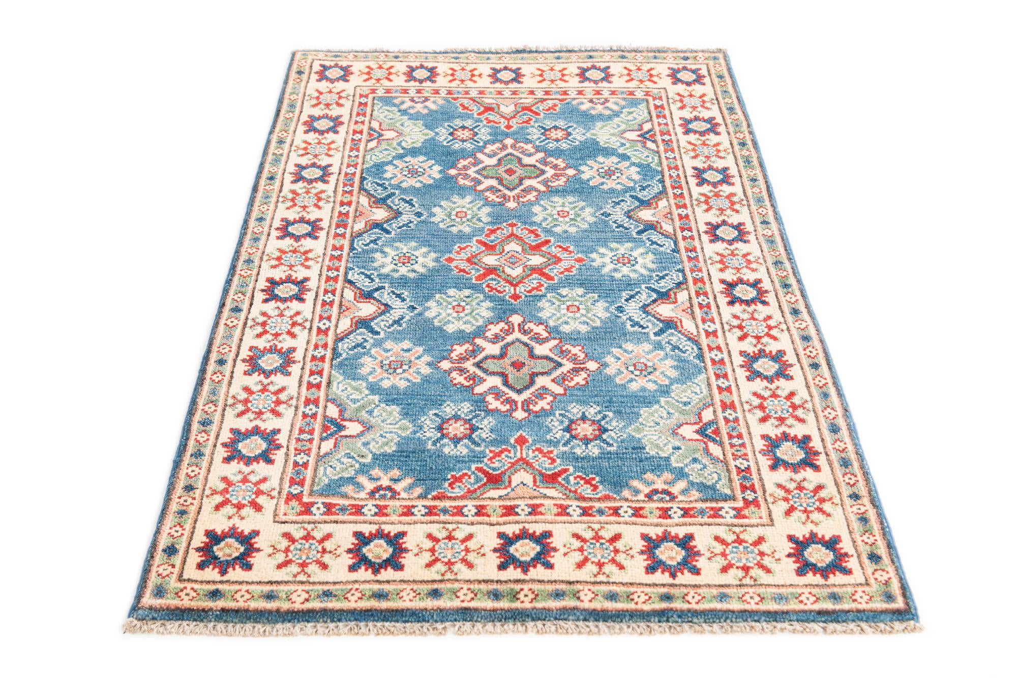 2' 9 x 4' 4 Hand Knotted Kazak Rug