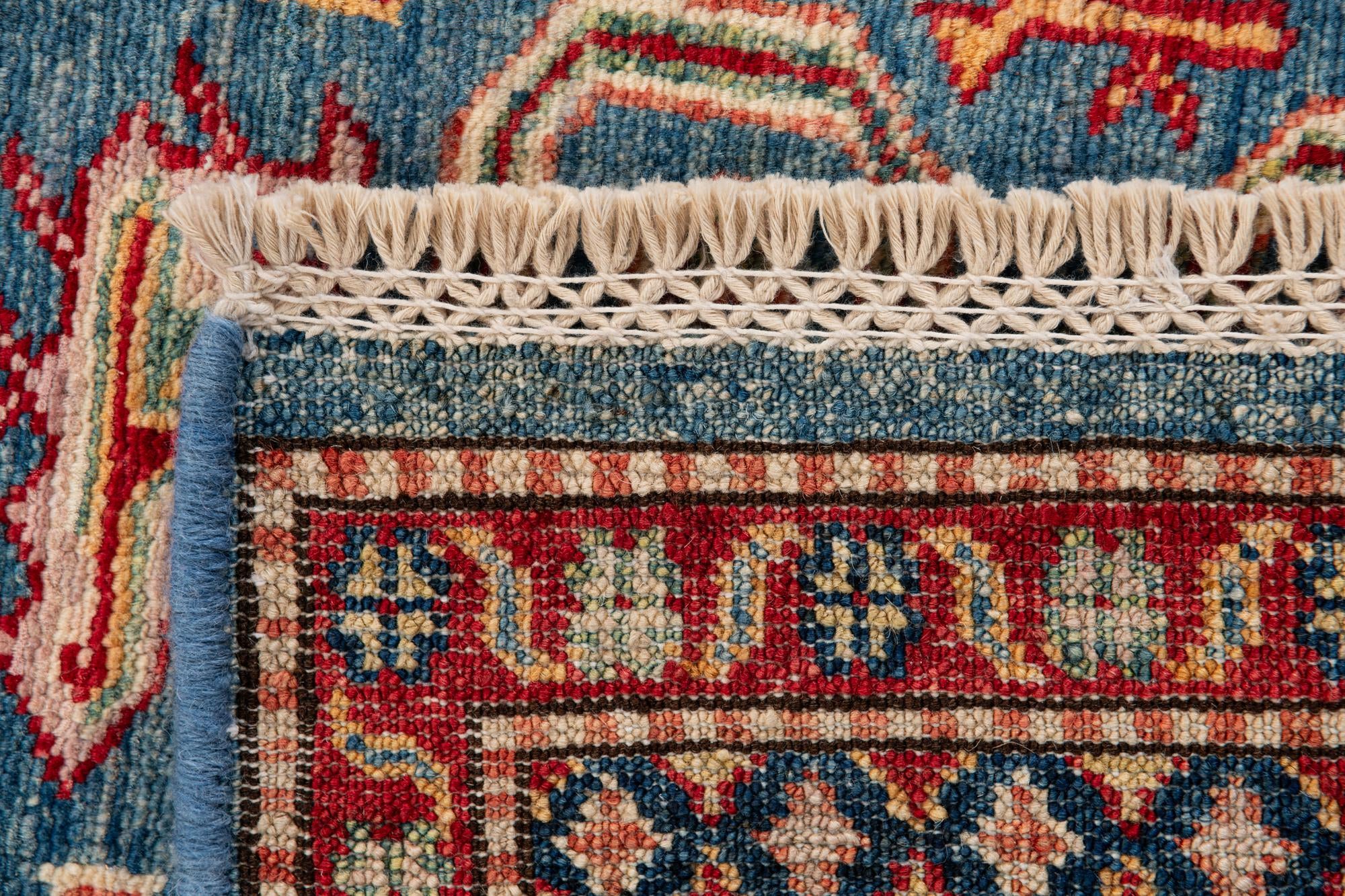 5' 4 x 8' 3 Hand Knotted Kazak Oriental Wool Rug