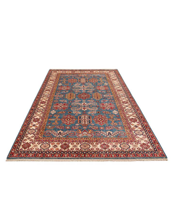 5' 4 x 8' 3 Hand Knotted Kazak Oriental Wool Rug