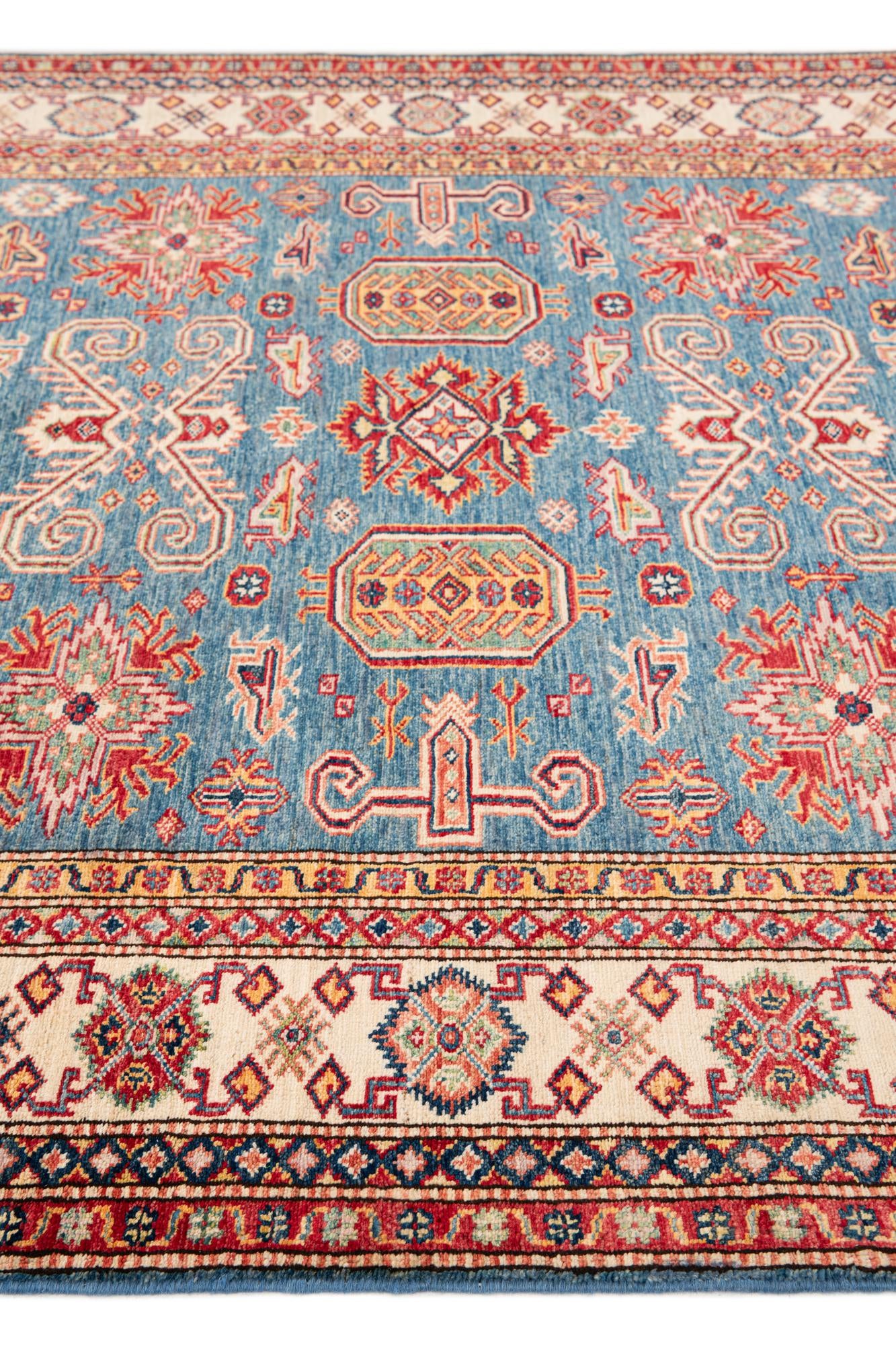 5' 4 x 8' 3 Hand Knotted Kazak Oriental Wool Rug