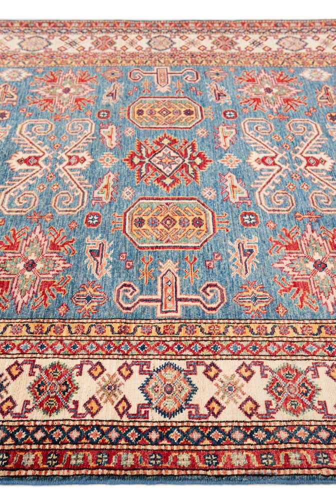5' 4 x 8' 3 Hand Knotted Kazak Oriental Wool Rug