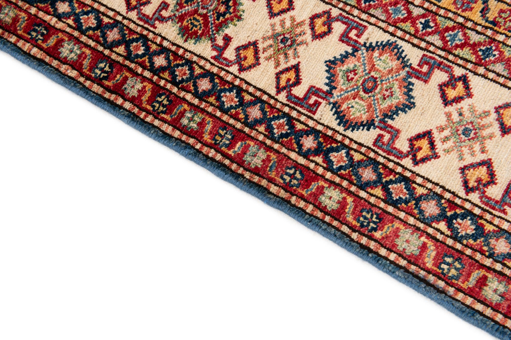 5' 4 x 8' 3 Hand Knotted Kazak Oriental Wool Rug