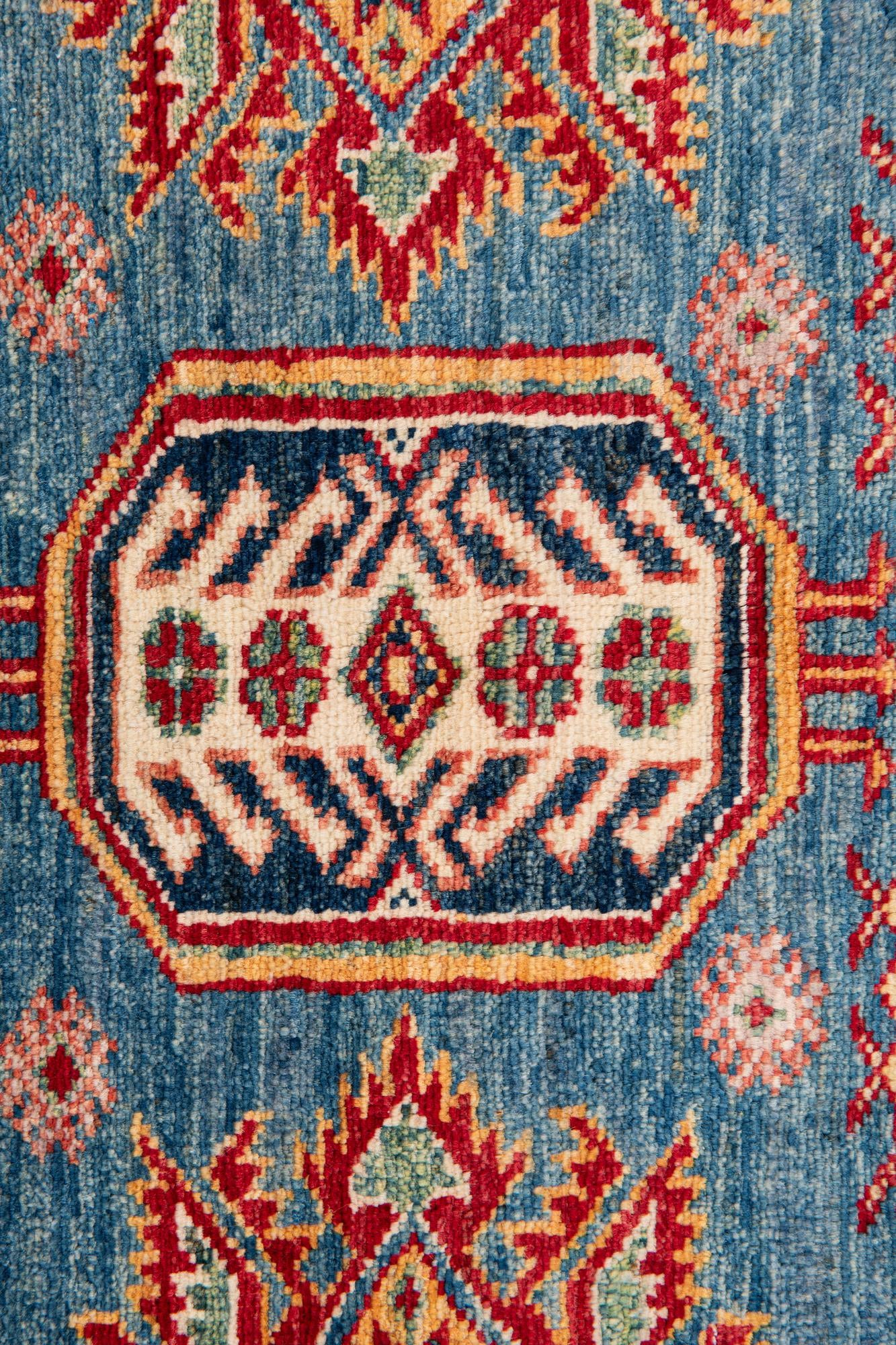 5' 4 x 8' 3 Hand Knotted Kazak Oriental Wool Rug