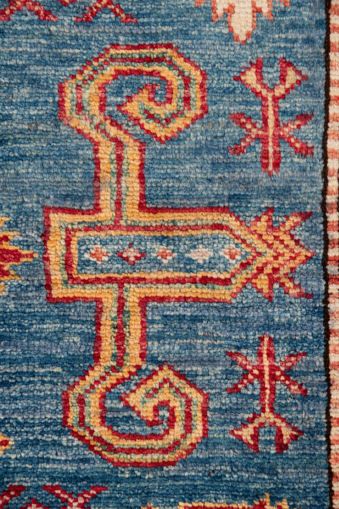 5' 4 x 8' 3 Hand Knotted Kazak Oriental Wool Rug