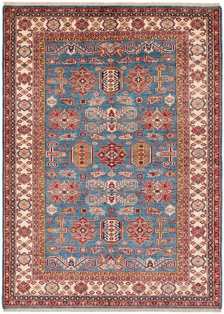 5' 4 x 8' 3 Hand Knotted Kazak Oriental Wool Rug