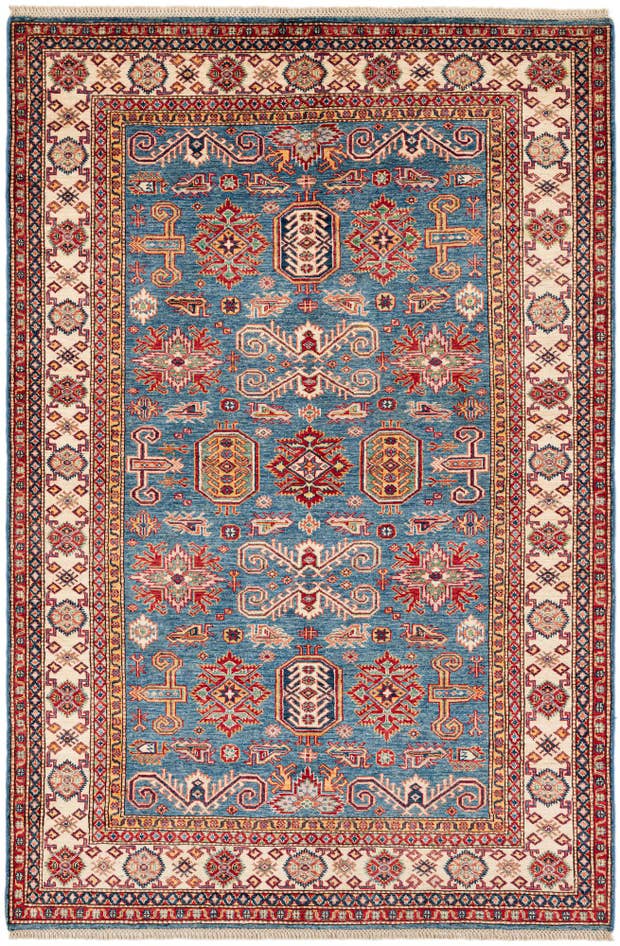 Detail image of 5' 4 x 8' 3 Hand Knotted Kazak Oriental Wool Rug