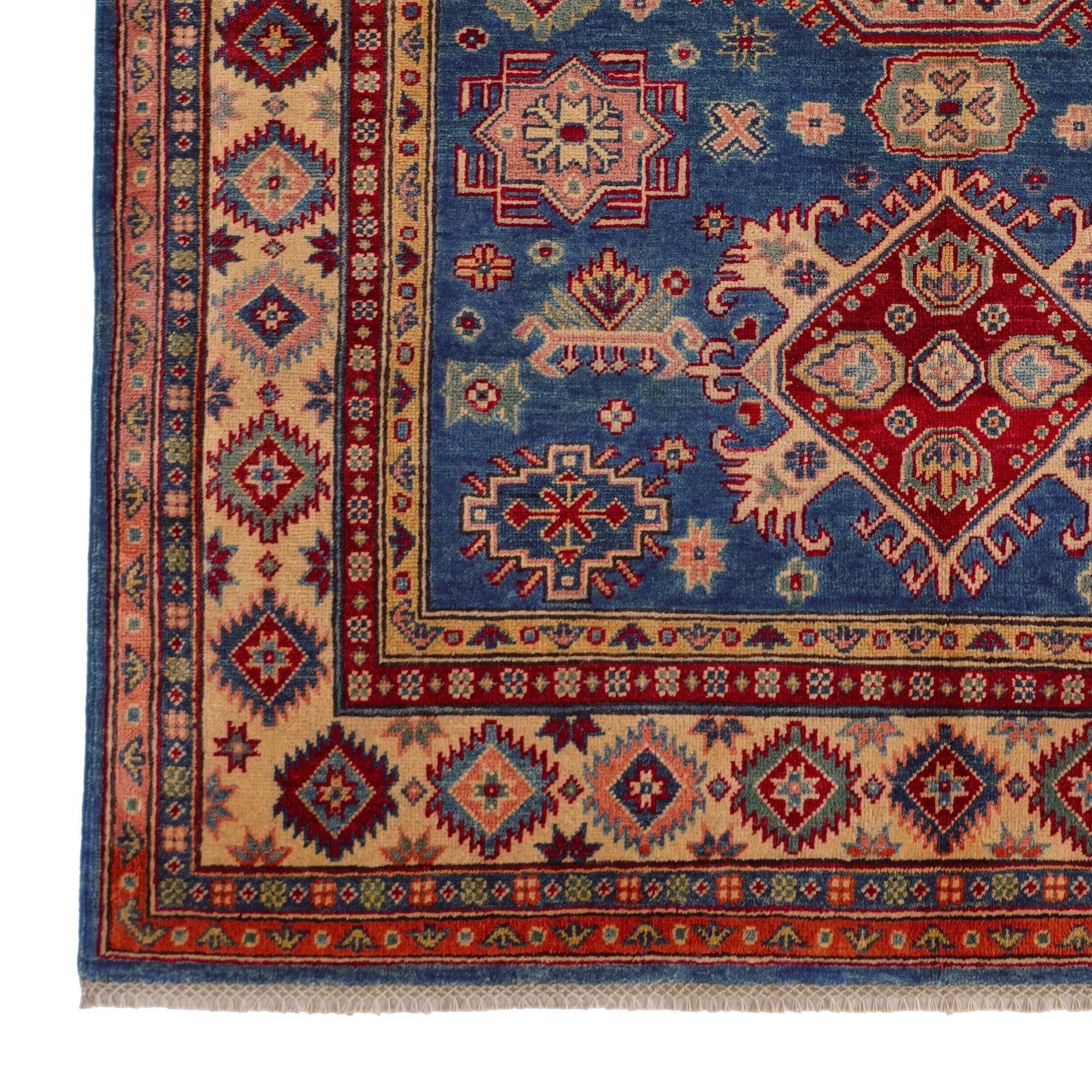 5' 6 x 8' Hand Knotted Kazak Rug