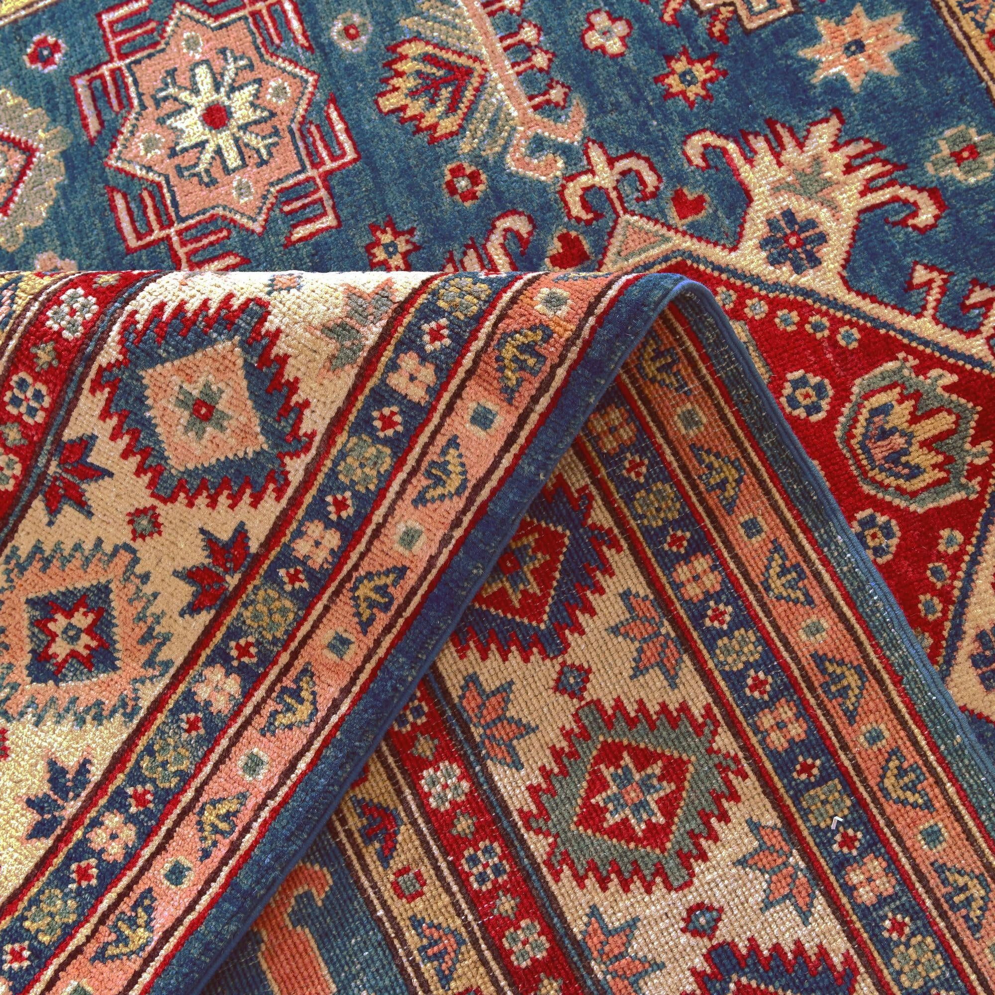 5' 6 x 8' Hand Knotted Kazak Rug