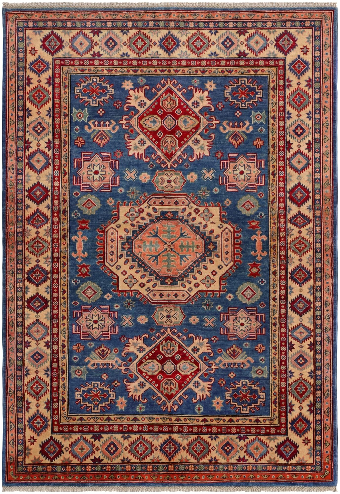 5' 6 x 8' Hand Knotted Kazak Rug