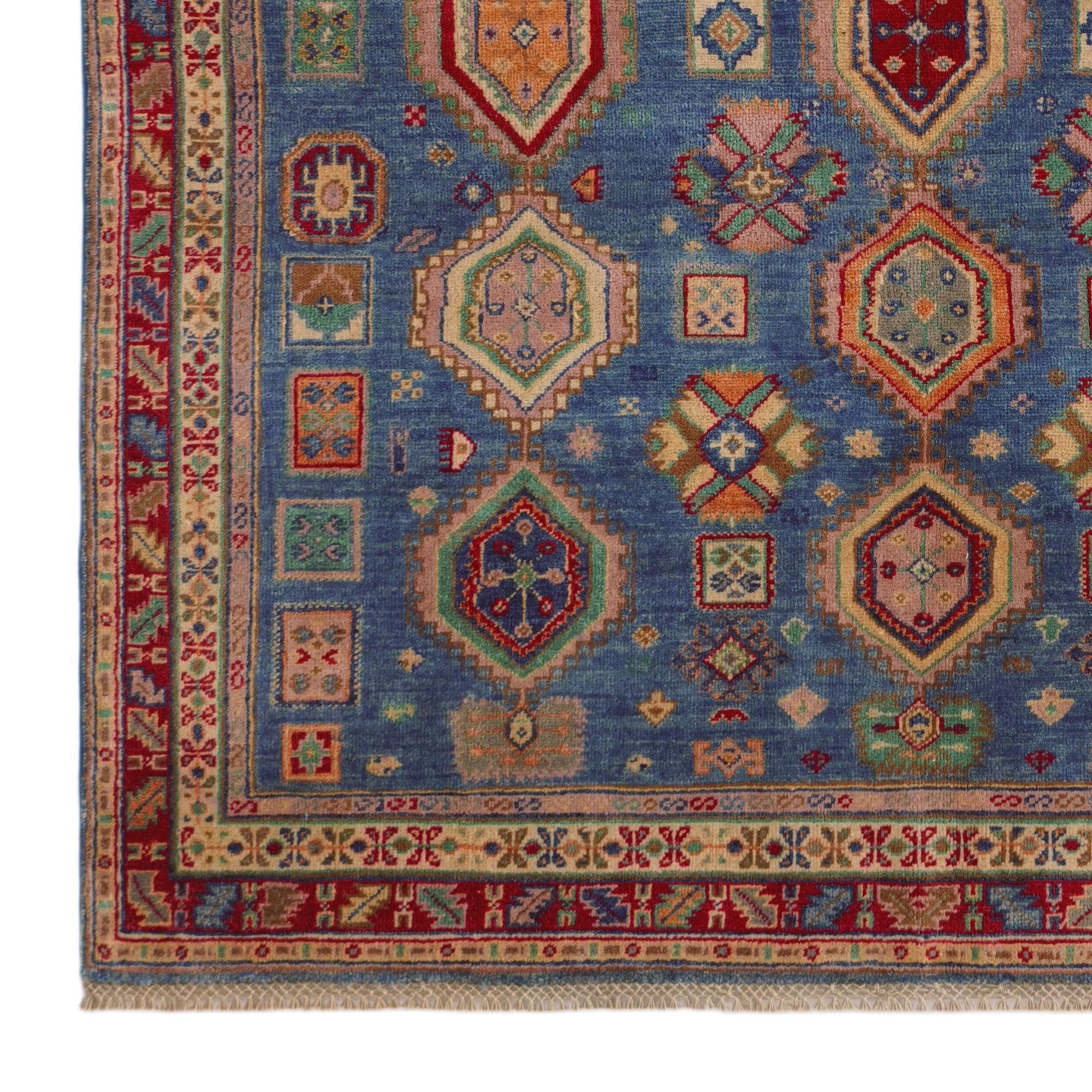 5' 9 x 7' 8 Hand Knotted Kazak Rug
