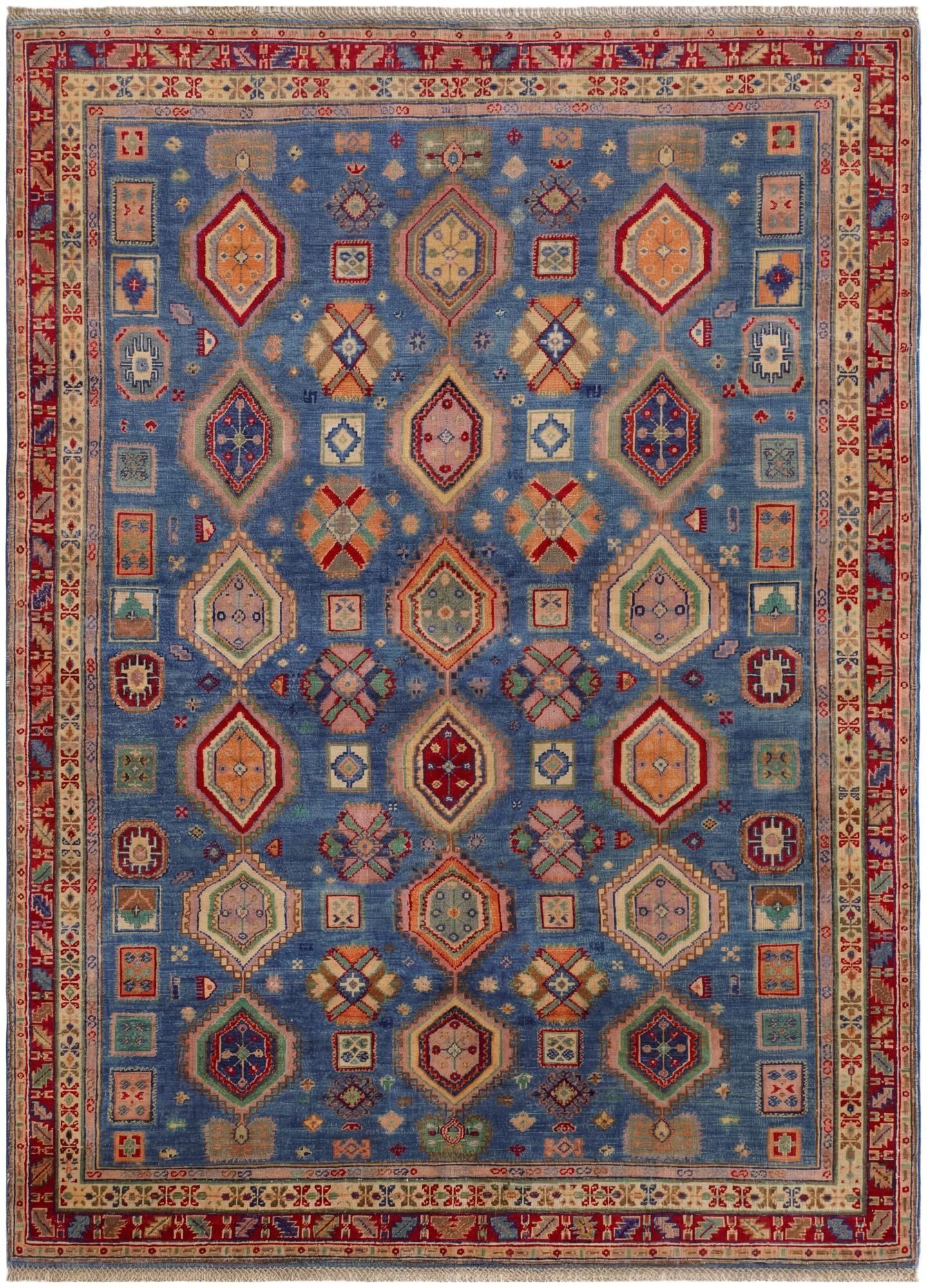 5' 9 x 7' 8 Hand Knotted Kazak Rug