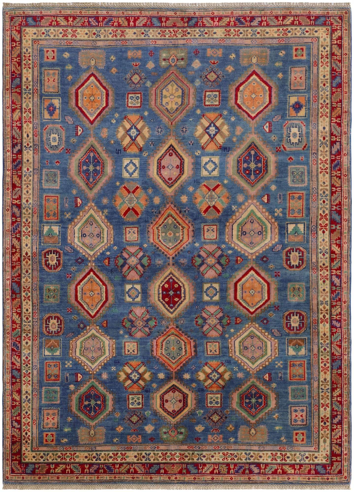 5' 9 x 7' 8 Hand Knotted Kazak Rug