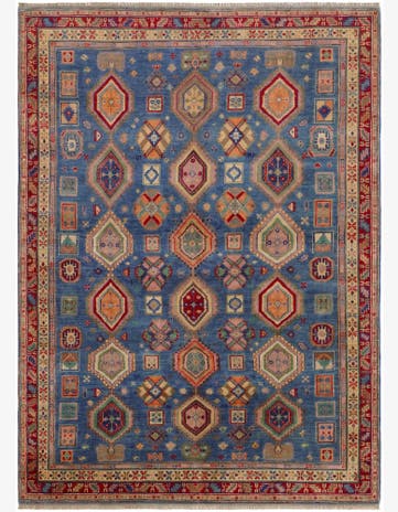 5' 9 x 7' 8 Hand Knotted Kazak Rug