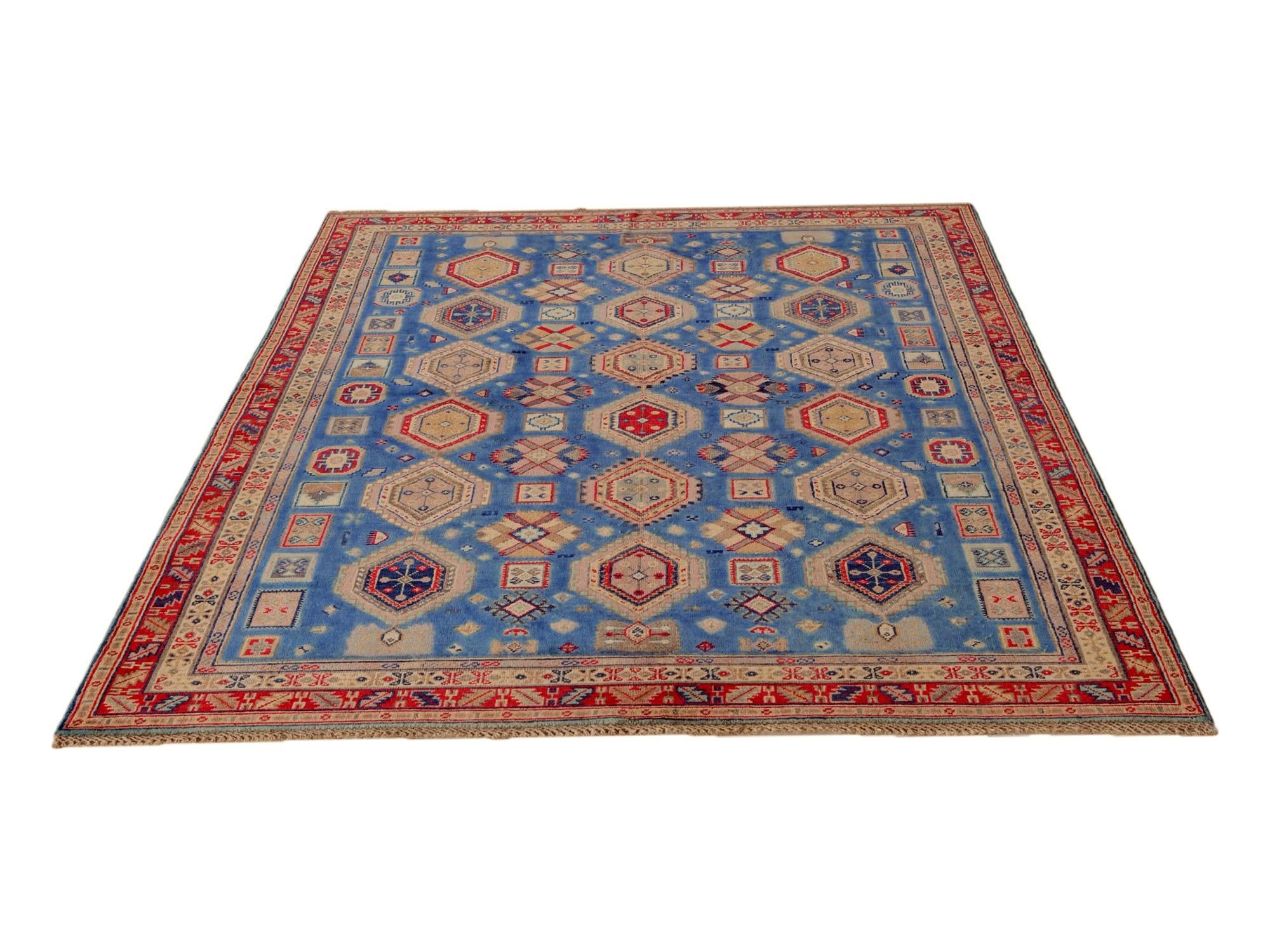 5' 8 x 7' 10 Hand Knotted Kazak Rug