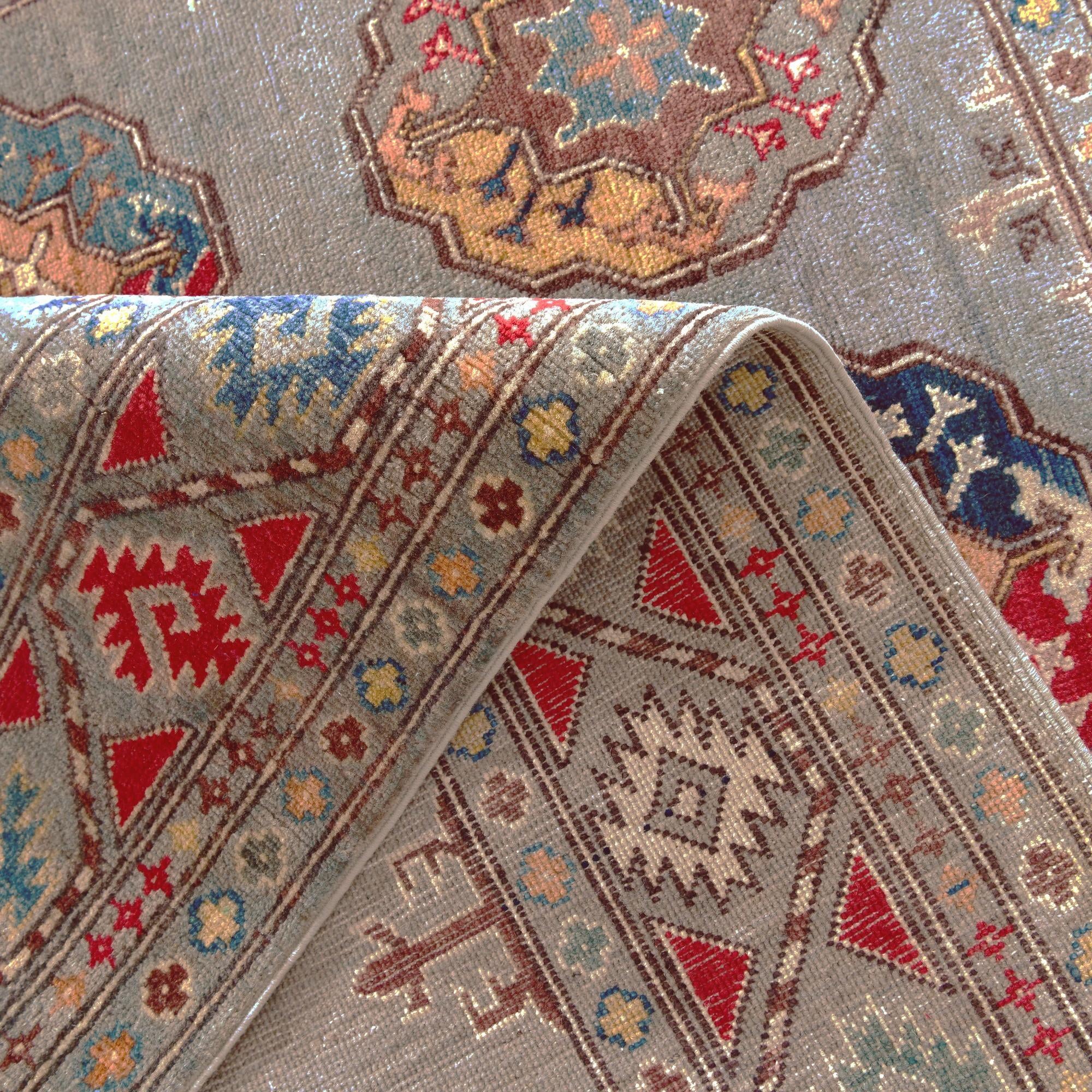 4' 10 x 6' 6 Hand Knotted Kazak Rug