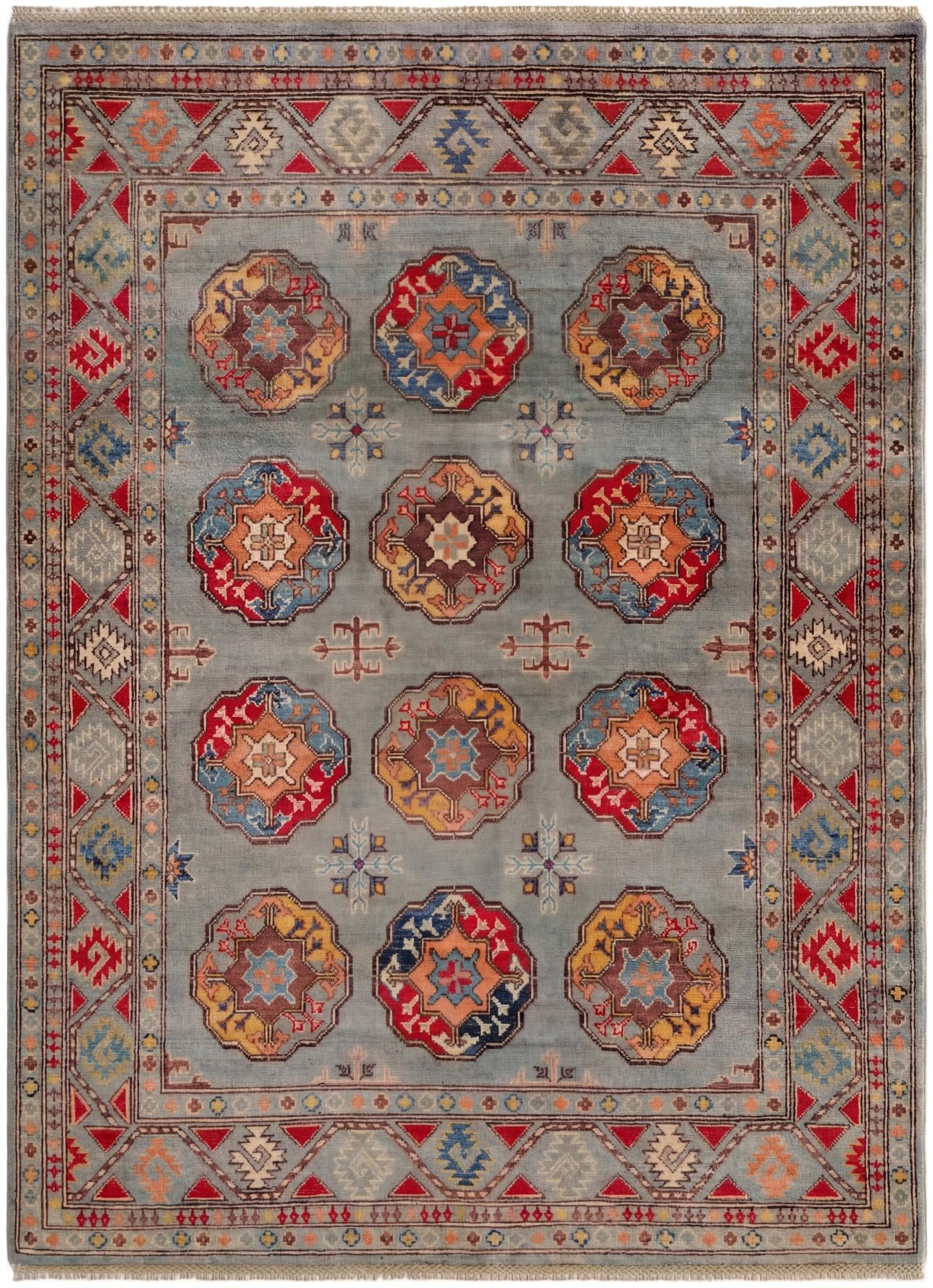 4' 10 x 6' 6 Hand Knotted Kazak Rug