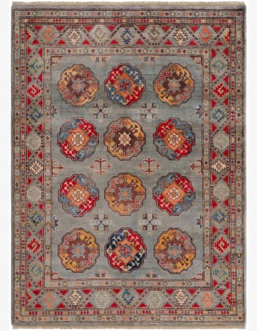4' 10 x 6' 6 Hand Knotted Kazak Rug