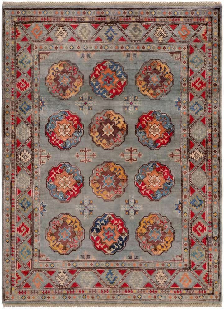 4' 10 x 6' 6 Hand Knotted Kazak Rug