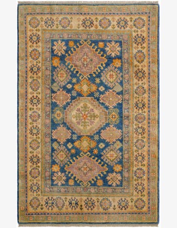 3' 11 x 6' Hand Knotted Kazak Rug