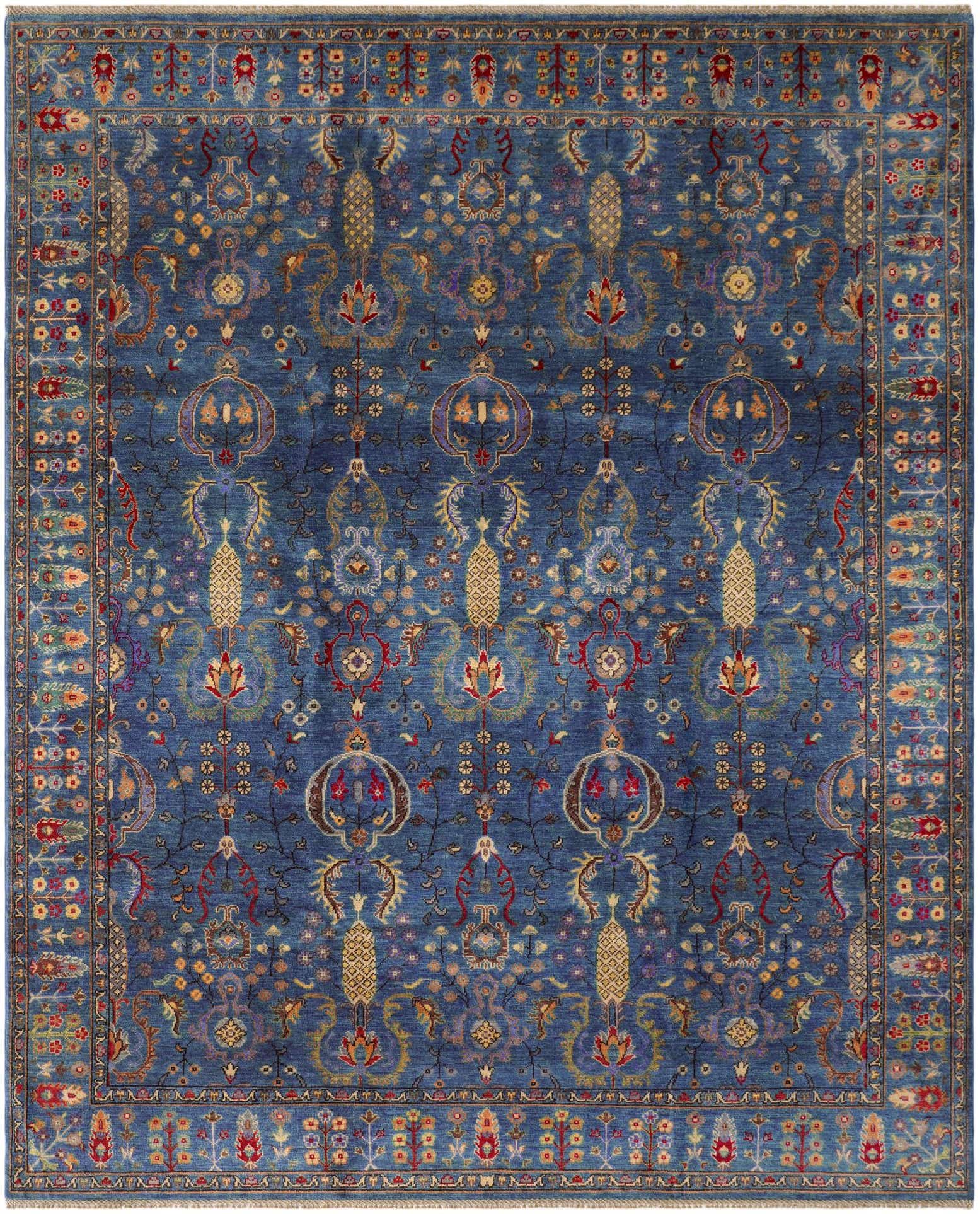 8' x 9' 9 Hand Knotted Kazak Rug