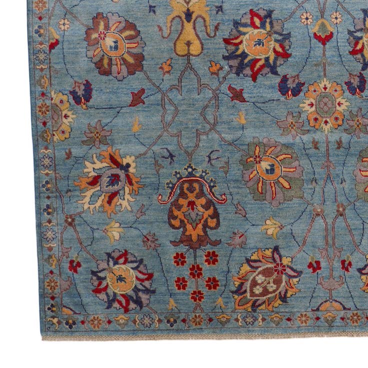 Detail image of 8' x 9' 8 Hand Knotted Kazak Rug