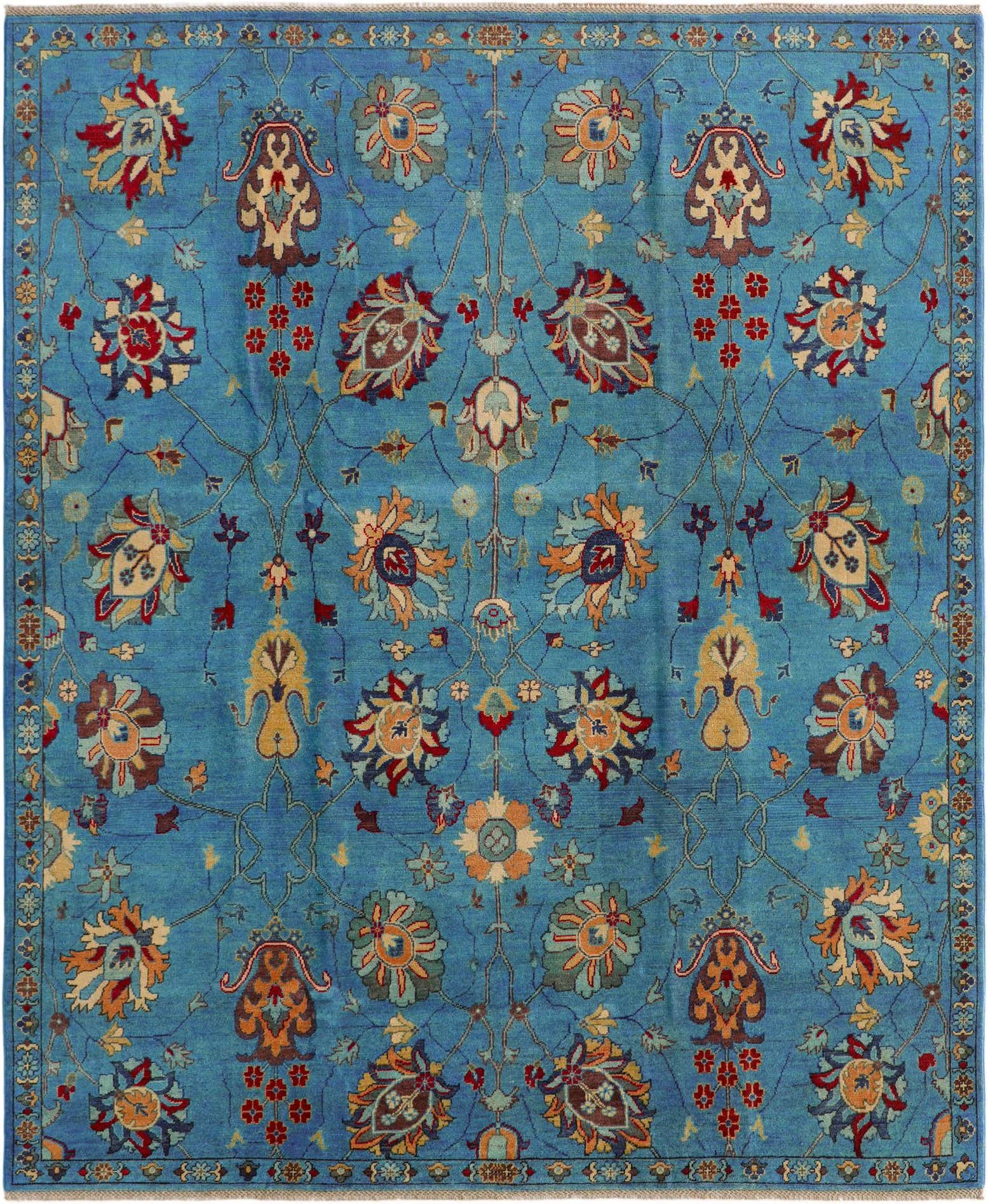 8' 1 x 9' 9 Hand Knotted Kazak Rug