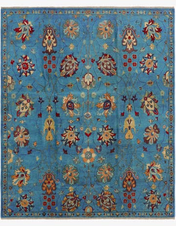 8' 1 x 9' 9 Hand Knotted Kazak Rug