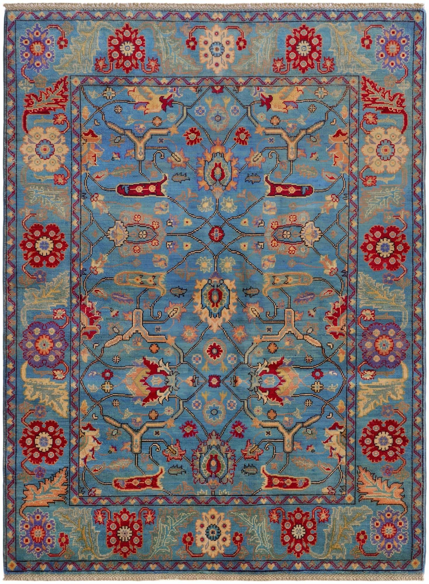 5' x 6' 8 Hand Knotted Kazak Rug