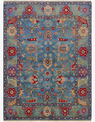 5' x 6' 8 Hand Knotted Kazak Rug