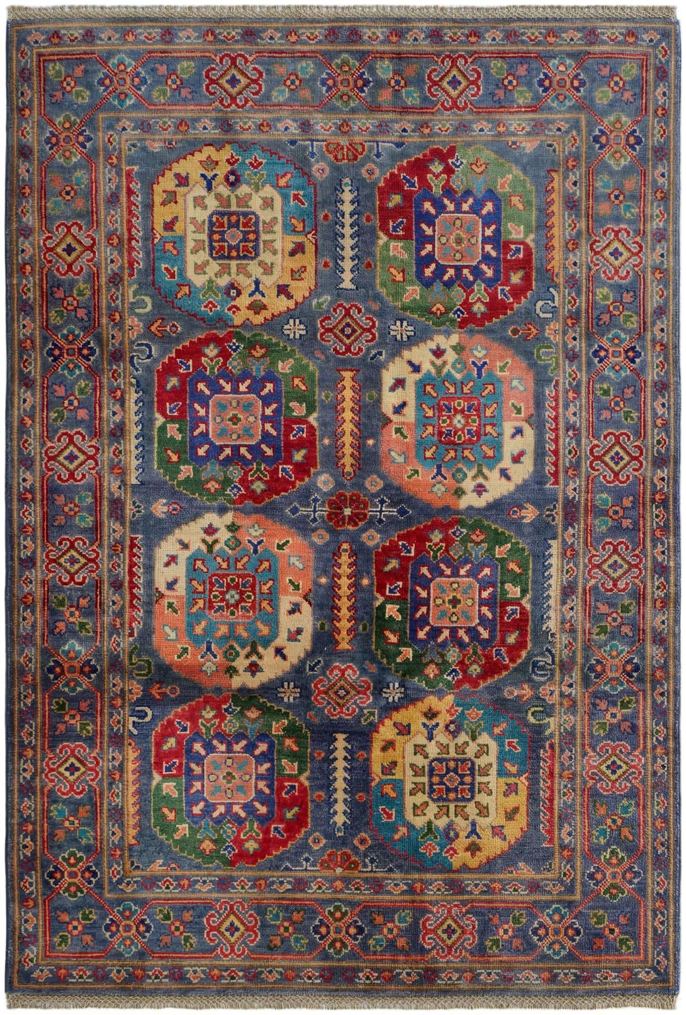 4' 2 x 6' 1 Hand Knotted Kazak Rug