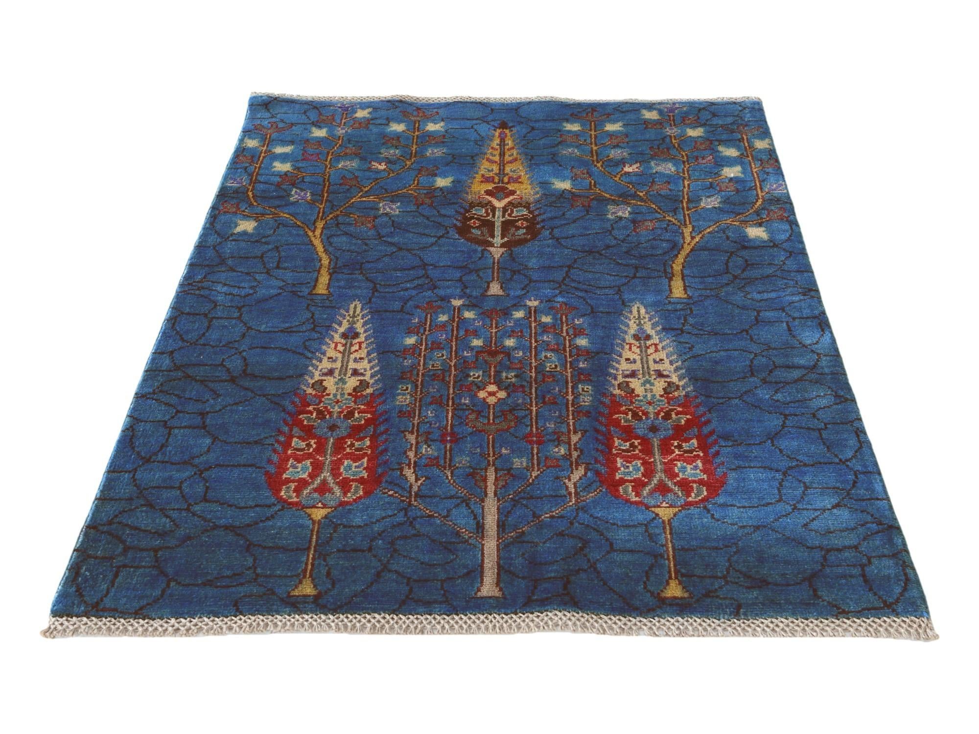 3' 3 x 4' 9 Hand Knotted Kazak Rug