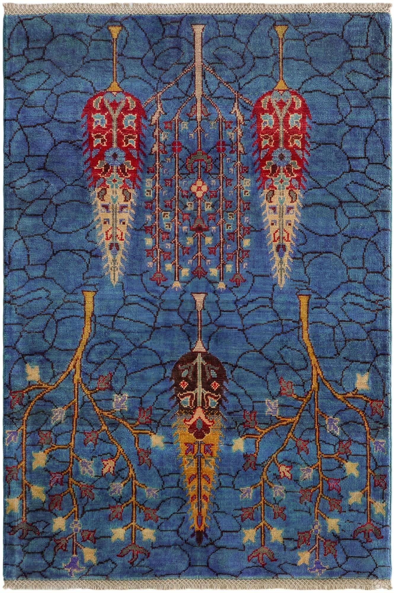 3' 3 x 4' 9 Hand Knotted Kazak Rug