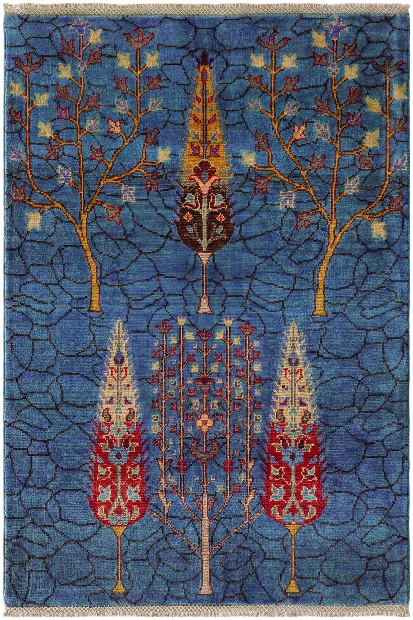 3' 3 x 4' 9 Hand Knotted Kazak Rug