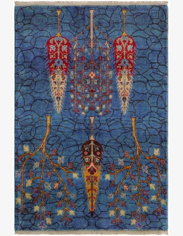 3' 3 x 4' 9 Hand Knotted Kazak Rug