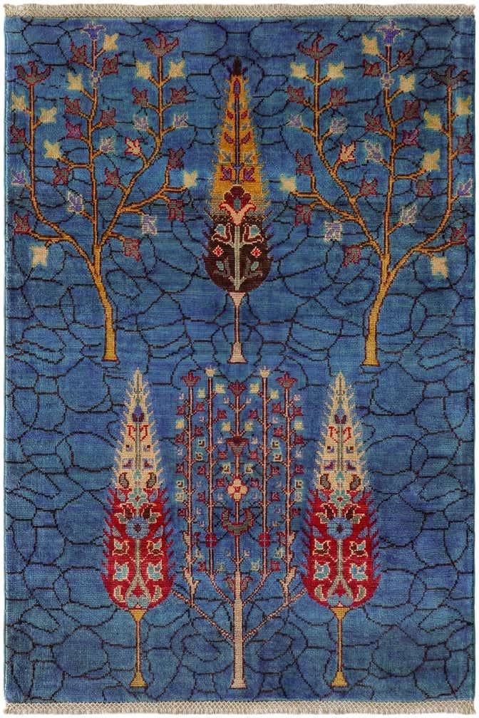 3' 3 x 4' 9 Hand Knotted Kazak Rug