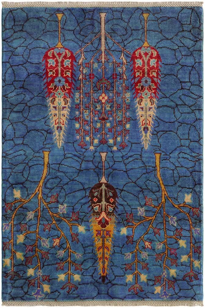 3' 3 x 4' 9 Hand Knotted Kazak Rug
